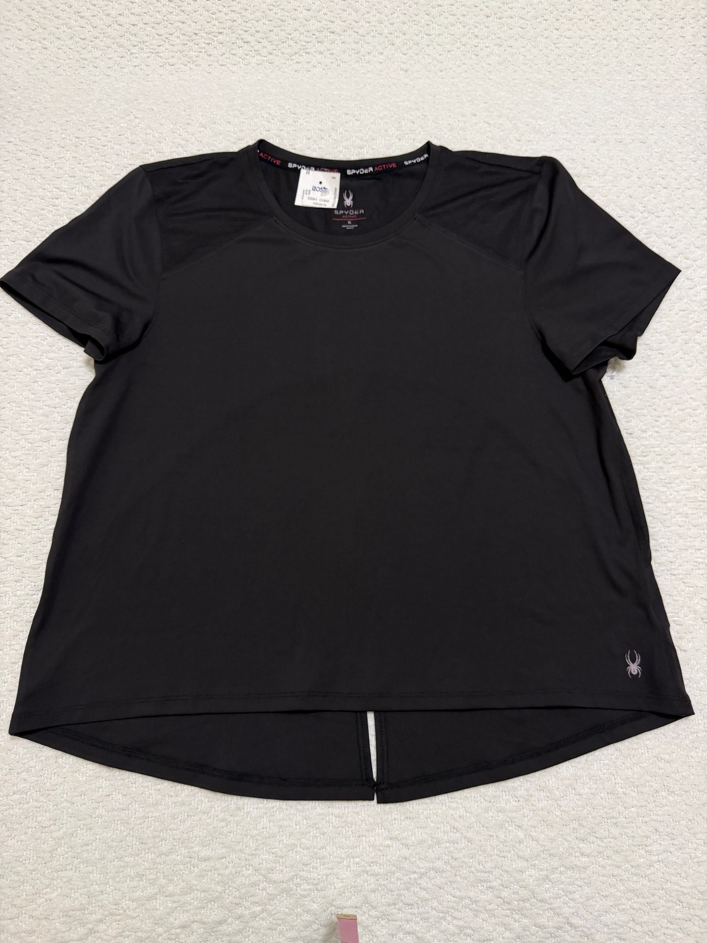 NWT Spyder Active Black Short Sleeve Shirt Women’s Size XL